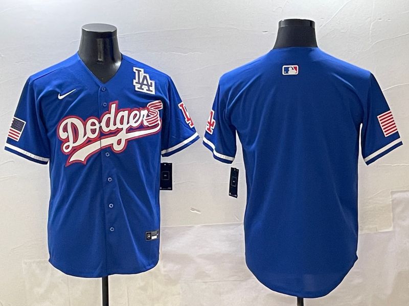 Men Los Angeles Dodgers Blank Blue Second generation Joint Name Nike 2025 MLB Jersey style 6